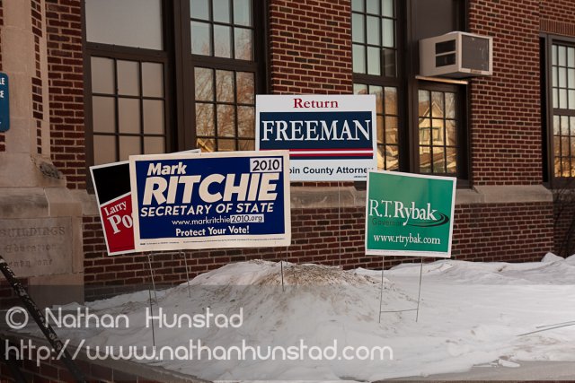 What's a convention without campaign signs outside?